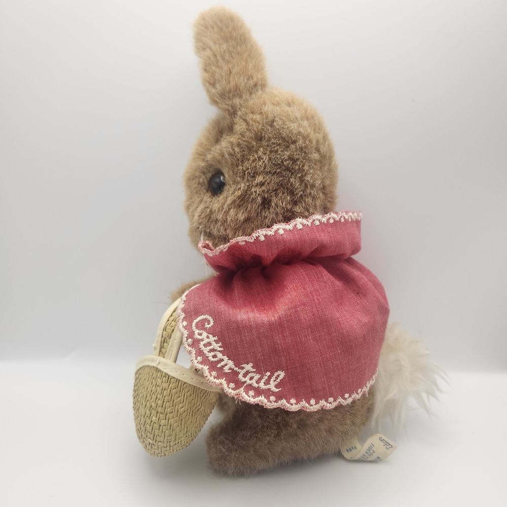 Vintage Beatrix Potter Mopsy Peter Rabbit Plush Eden Toys Cape Basket Embroider